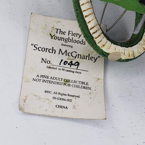 Hamilton Collection Dragon Fiery Youngbloods Scorch McGnarley Figurine Drummer - Picture 7 of 9